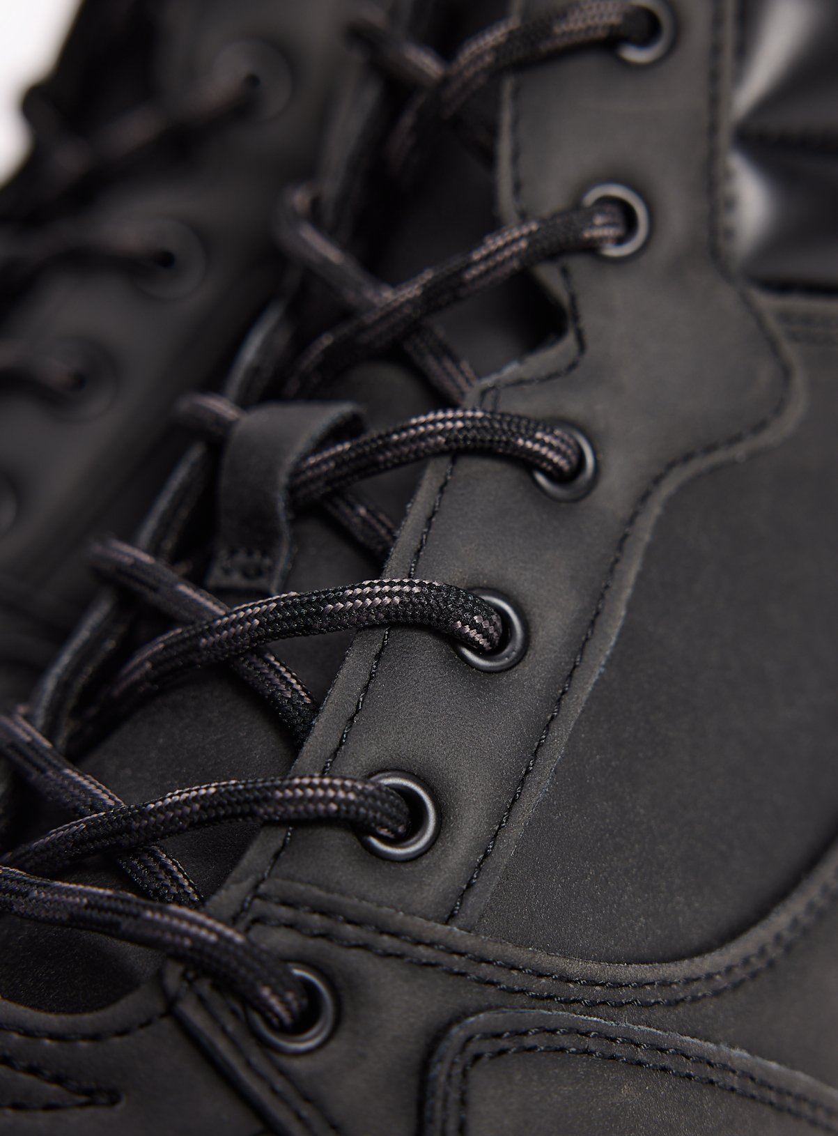 Black Casual Lace-Up Boots 12 - Image 3 thumbnail